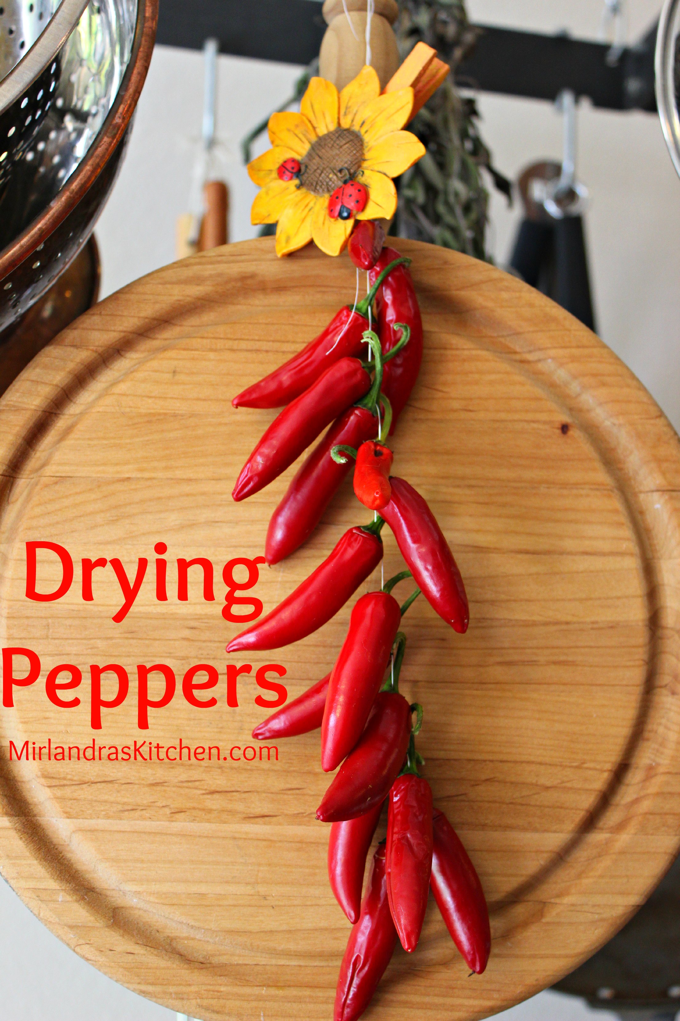 Drying Peppers - Mirlandra's Kitchen