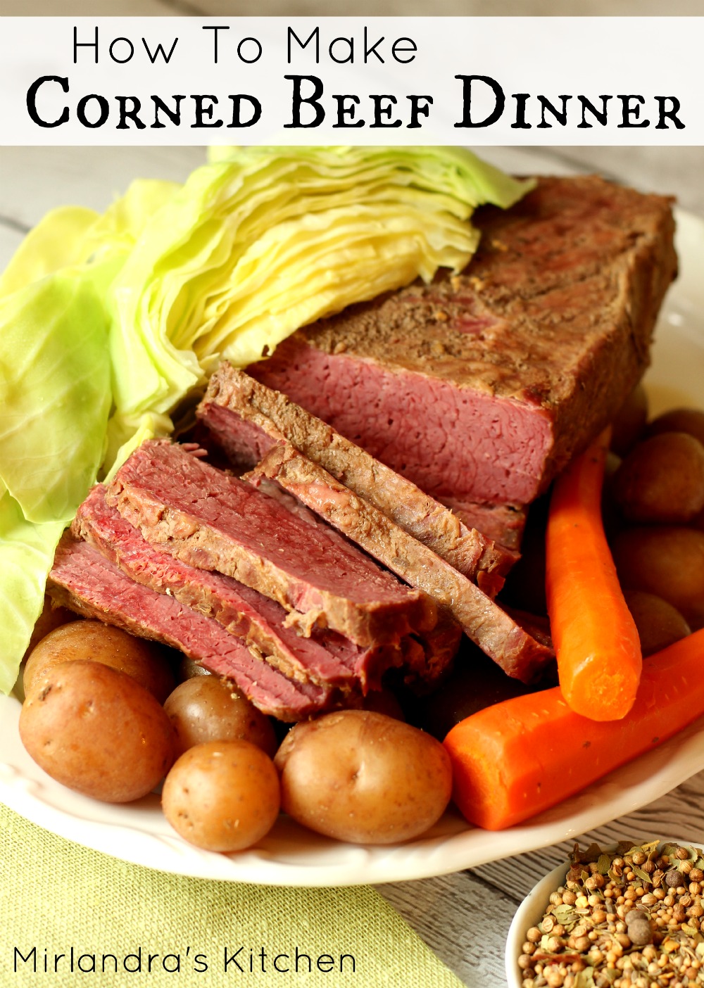 This corned beef dinner recipe is easy and delicious. I walk you through step by step to make this St. Patty's Day meal. Wait till you see what I put in it!