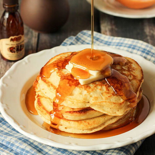 Soft & Fluffy Copycat Pancake Recipe Tastes Like IHOP (No Tipping Required), Breakfast
