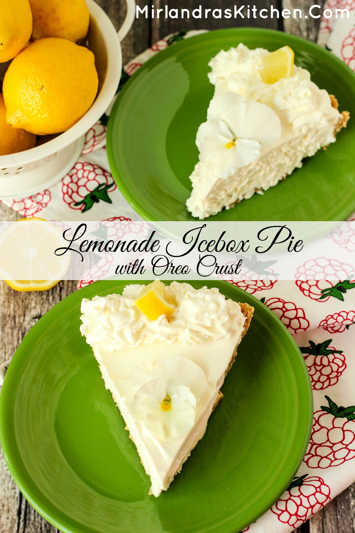 Lemonade Icebox Pie with Oreo Crust - Mirlandra's Kitchen