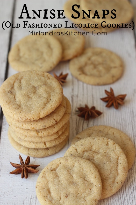 These old fashioned Anise Snaps are a rare treat. Soft, buttery cookies with a hint of licorice flavor offer something a bit different for the cookie plate.