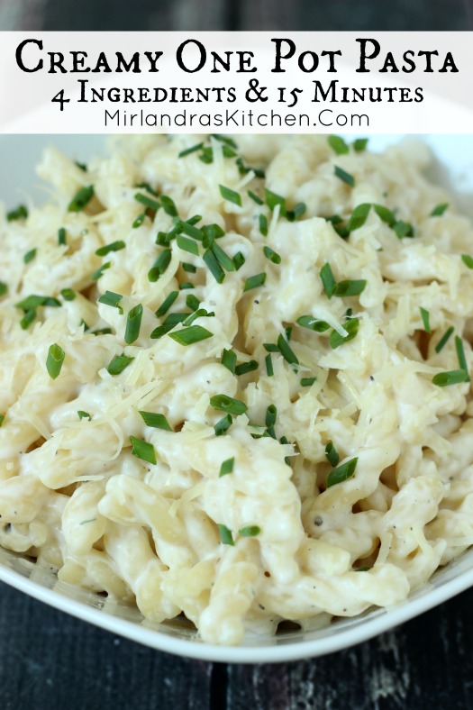 Creamy One Pot Pasta: A 15 Minute Dinner or Side Dish - Mirlandra's Kitchen