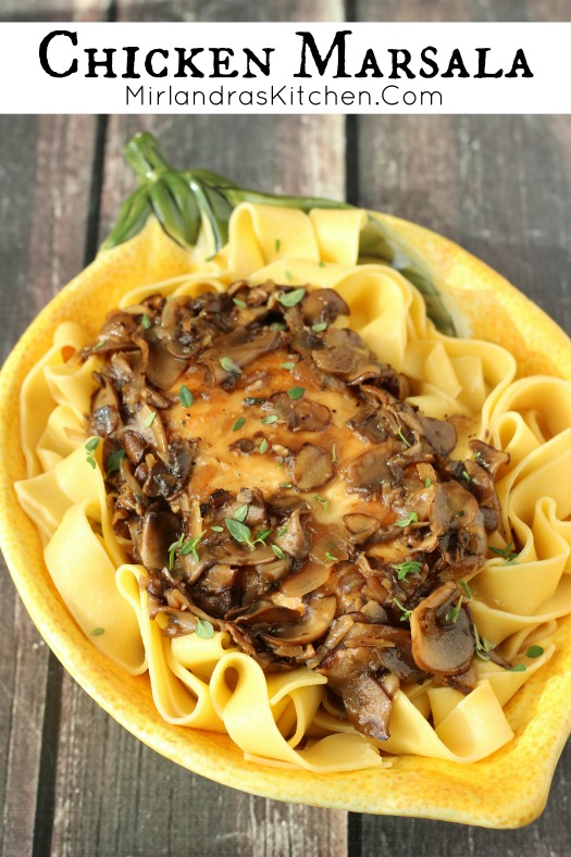 A great recipe for Chicken Marsala with tender chicken in a silky wine sauce full of mushrooms and shallots. This is a 40 minute feast anybody can make!