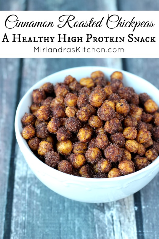 These sweet, crunchy chickpeas deliver in the snack department! You only need four ingredients for this healthy, high protein, gluten free and vegan treat!