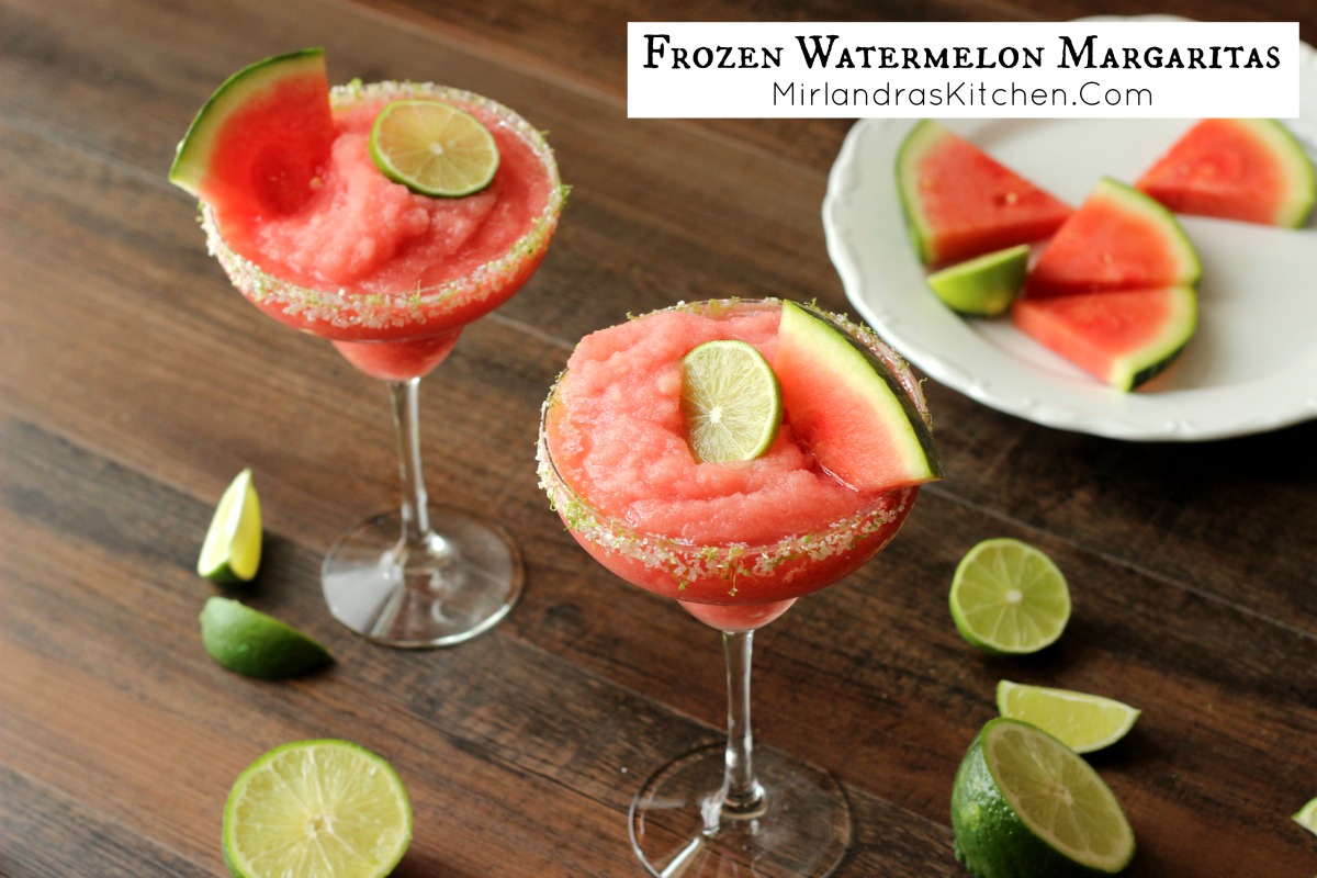 Frozen Watermelon Margarita Mirlandras Kitchen