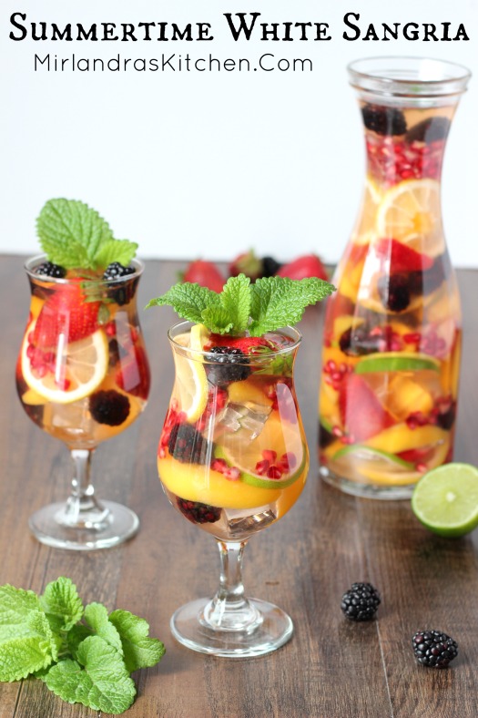 This white sangria is the high quality candy, fruity, wine drink to back at a BBQ or chilly off with all summer prolonged. I will be succesful to below no instances establish if the most easy portion is the drink itself or munching on the handsome wine soaked fruit after!  Summertime White Sangria Summertime White Sangria