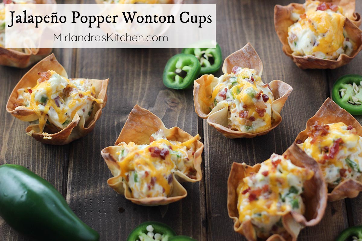 Jalapeño Popper Wonton Cups - Mirlandra's Kitchen