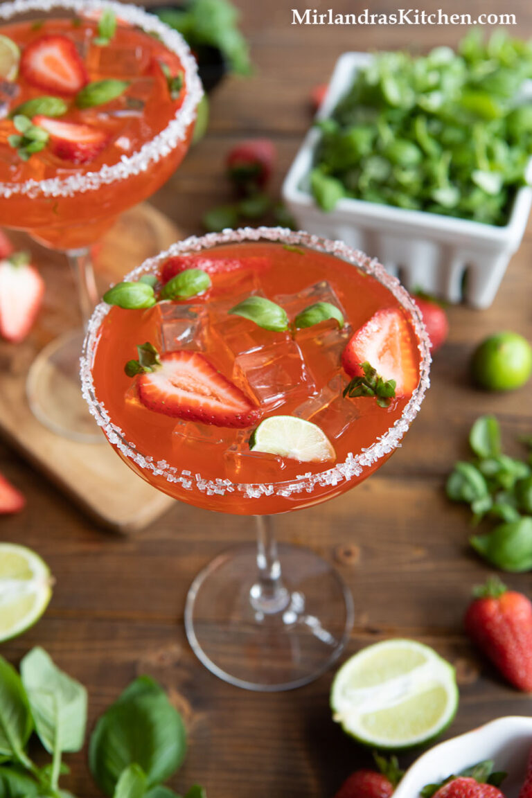 Strawberry Basil Margarita Mirlandras Kitchen