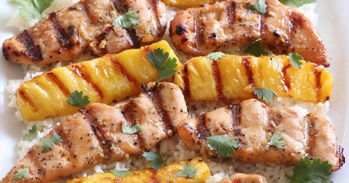 Hawaiian Grilled Chicken & Pineapple - Mirlandra's Kitchen